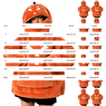 thumbnail image 3 of Ruyelune Red Plush Hooded Costume for Adults Plush Fleece Hooded Funny Cozy Pajamas Jumpsuit Thickened Casual Loungewear Outfits S, 3 of 5
