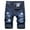 Dark Blue, variant on Odeerbi Jean Shorts for Men Ripped Denim Shorts Personality Camouflage Stitching Shorts Black