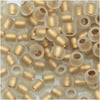 Toho Round Seed Beads 6/0 #989F - Frosted Gold-Lined Crystal (8 Grams)