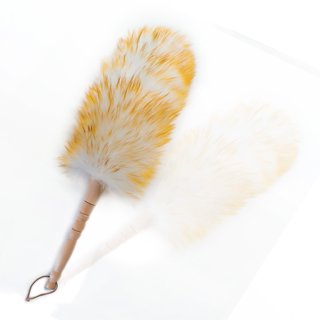 Wool Shop Lambswool Duster, 24 Inches with Wood Handle and Leather Hanger