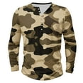 thumbnail image 1 of Birdeem Chemises pour Hommes à Manches Longues Boutonnées Chemises pour Hommes à Imprimé Camouflage à Boutons Décontractées à Manches Longues Blouses à Col Rond Chemises pour Hommes à Manches Longues Décontractées, 1 of 4