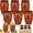 Red, variant on 6 Pack 12oz Cantaritos de Barro Mexicanos Mexican Clay Cup Pottery Fiesta De Barro Mexicanos Coffee Mugs Glasses for Margaritas Mojitos (Cute,Red)
