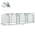 thumbnail image 5 of 9.7' x 3.3' x 2.6' Mini Greenhouse, Portable Tunnel Green House with Roll-Up Zippered Doors, UV Waterproof Cover, Thicker PVC Transparent Cover, Heavy Duty Frame, Clear, 5 of 6