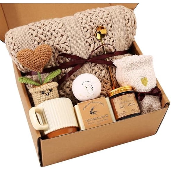 Get Well Soon Gift Baskets for Women Self Care Gifts, Spa Care Package After Surgery Inspirational Thinking of You Sympathy Gifts,Christmas Birthday Gift for Women Friends Mom Sister Grandma