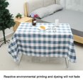 thumbnail image 2 of Nappe Rectangulaire en Lin de Coton Couverture de Table Propre (Bleu 140 * 180cm / 55 * 71inch), 2 of 7