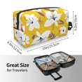 thumbnail image 4 of Goofa Lilies Flowers Printed Toiletry Bag with Handle,Large Capacity Travel Makeup Cosmetic Bag for Women, Carry on Airport Airline Compliant Bag, 4 of 9