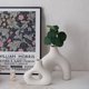 thumbnail image 3 of Juego de jarrones de cerámica, decoración de jarrones de cerámica blanca, arreglo floral simple, elegante decoración de cerámica para el hogar, 3 of 6