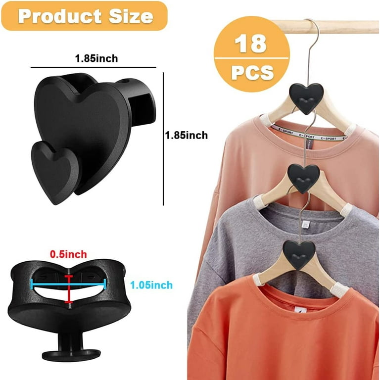 18Pcs Space Triangles Hanger Hooks, Closet Space Connection Hooks, Create  Up to 3X Closet Space, for Organizer Closet Space Saver Hangers 