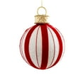 thumbnail image 2 of YaoZQ Peppermint Christmas Ornaments Red And White Striped Ball 8 Inch Large Shatterproof With Glitter Candy Cane Themed Xmas Decoration For Holiday Tree Party Home By YaoZQ, 2 of 4