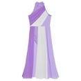 thumbnail image 6 of Alvivi Kids Girls Sleeveless Lyrical Dance Dress Ballet Chiffon Skirt Leotard Color Block Ballerina Dancewear Light Purple 14, 6 of 7