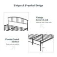 thumbnail image 5 of VECELO 3-Piece Bedroom Set with Full Size Metal Bed Frame and (Set of 2) 3-tier Brown Nightstand, 5 of 9