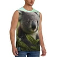 thumbnail image 2 of Fotbe Daisy Koala Men's Camiseta sin Mangas Estampada para Hombres, Playera Casual para Gimnasio, Entrenamiento, Playa-Large, 2 of 7