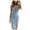 Blue, variant on Denim Dress for Women Bodycon Sexy Short Sleeve Jean Split Workwear Dresses with Zipper