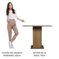 thumbnail image 4 of Mesa de Comedor Cuadrada Madesa 5363 con Tapa de Cristal MG, 4 of 6