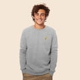thumbnail image 3 of Dalix Taco Embroidered Fleece Crewneck Long Sleeve Sweatshirt Mens in Athletic Heather S Small, 3 of 5