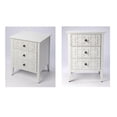 thumbnail image 1 of Pemberly Row Set of 2 Contemporary Glossy 3-Drawer Accent Chest In White, 1 of 8