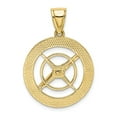 thumbnail image 4 of FB Jewels 10K Yellow Gold Nautical Compass with Moveable Needle Pendant, 4 of 4