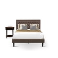 thumbnail image 2 of East West Furniture Kendall 2-Piece Wood Queen Bedroom Set in Brown/Mahogany, 2 of 9