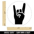 thumbnail image 2 of Sign of the Horns Rock and Roll Hand Gesture Self-Inking Rubber Stamp Ink Stamper - Red Ink - Medium 1 Inch, 2 of 7