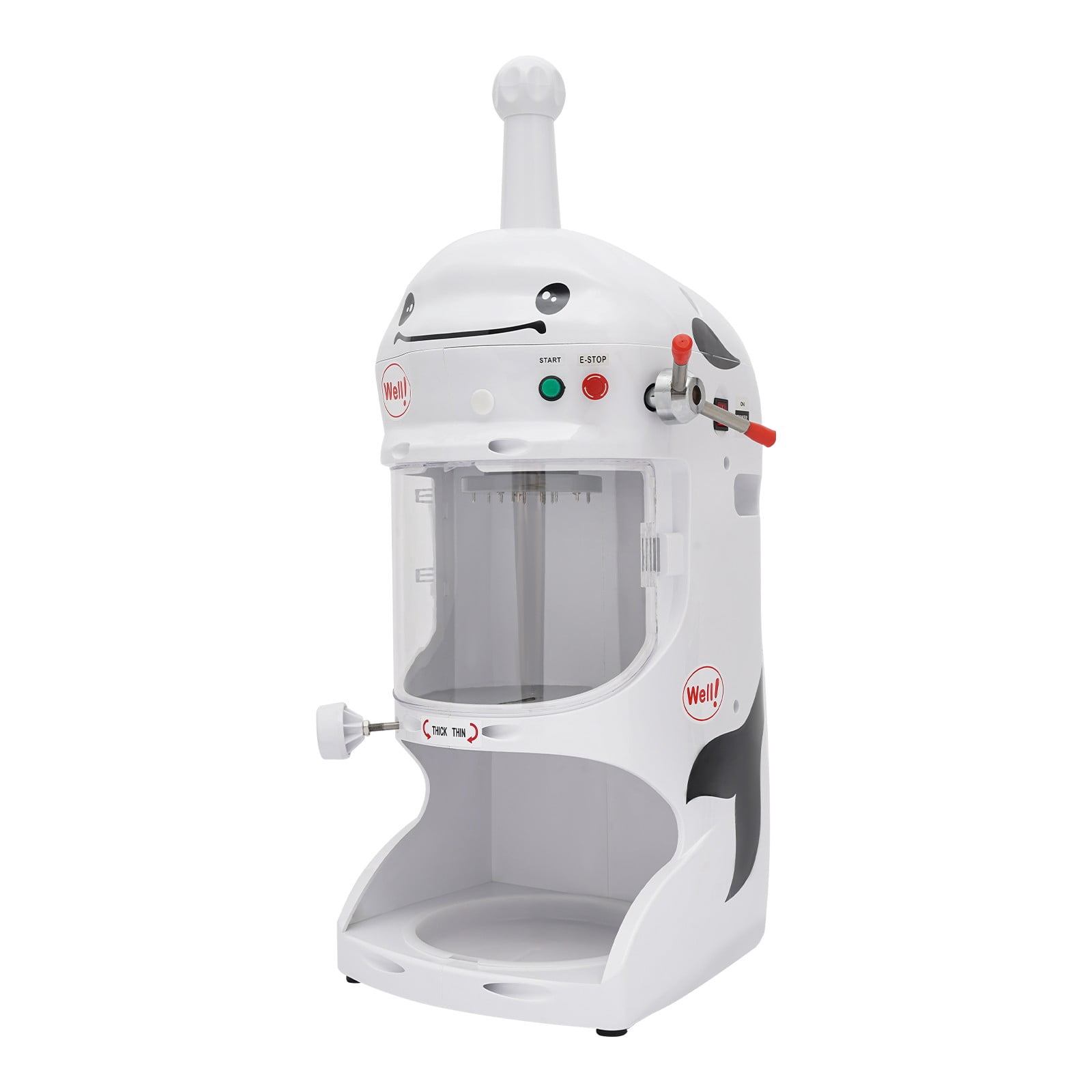 Electric Ice Shaver, Snow Cone Maker Machine, Shaved Ice Machine for Hotels, Bars, Cafes, Restaurants, Sleepover Parties, Small Pool Parties (12.6*16.5*33.8in)