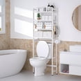 thumbnail image 6 of Bath & ShowerTupukom Over the Toilet Storage Shelf Over Toilet Bathroom Organizer Freestanding Space Saver Shelf for Bathroom Restroom Laundry Gifts for Mom,3-layer, 6 of 9