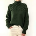 thumbnail image 2 of Chandail Col Roulé pour Femmes, Chandail Col Roulé à Manches Longues, Tricot Ample, Chandail Col Roulé pour Femmes TTG, 2 of 9