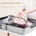 thumbnail image 3 of FORMRS Makeup Bag Travel Cosmetic Organizer for Women Fold Flat Zipper Pouch with Handle, Cartoon Elephant Pattern, 3 of 8