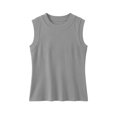 thumbnail image 2 of UACY Tank Tops for Girls Summer Ribbed Knit Tank Tops Solid Color Sleeveless Stretch Shirts Summer Casual Basic Tanks (Grey, 5-6 Years), 2 of 9