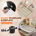 thumbnail image 5 of Portable Inflatable Travel Bed with Four Safety Sides, 53 inch air mattress with Pump & Carry Bag, Quick Inflate and Deflate, Apricot, 5 of 6