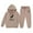 Khaki, variant on WOYY Toddler Girls 2 Piece Horse Graphic Hoodie Jogger Pants Outfits, Sizes 2-3T