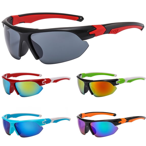 Miorin Under $5 Polarized Sports Sunglasses for Men Women Protection Sun Glasses for Running Cycling Baseball Driving Gray Frame Grey Lens Sunglasses