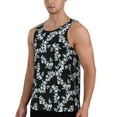 thumbnail image 2 of Fotbe Flower Pattern Men's Quick Dry Workout Tank Top Gym Muscle Tee Fitness Bodybuilding Sleeveless T Shirt Breathable Workout Shirt-Large, 2 of 9
