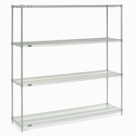 Global Industrial 21727C Nexel Chrome Wire Shelving, 72 x 21 x 74 in.