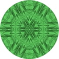 thumbnail image 1 of Ahgly Company Machine Washable Indoor Round Transitional Green Area Rugs, 7' Round, 1 of 7
