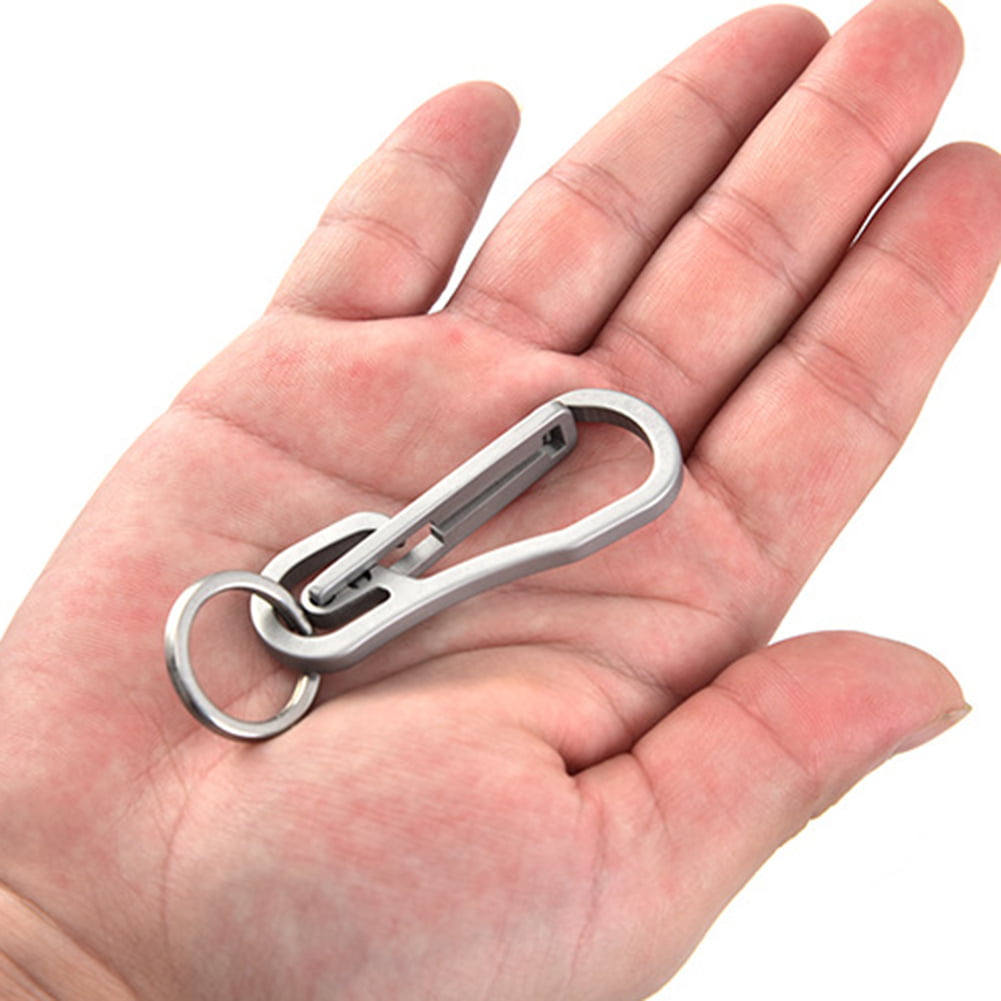 Yucurem Stainless Steel Key Chain Carabiner Climbing Belt Buckles Key Ring (Silver), Adult Unisex, Size: One Size