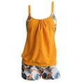 thumbnail image 7 of NIEWTR Tankini Swimsuits for Women Loose Fit Floral Printed Modest 2 Piece Bathing Suits(Orange,XL), 7 of 7