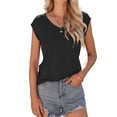 thumbnail image 3 of TARAINYA Women Cap Sleeve V Neck T-Shirt Loose Fit Casual Summer Tank Top, 3 of 8