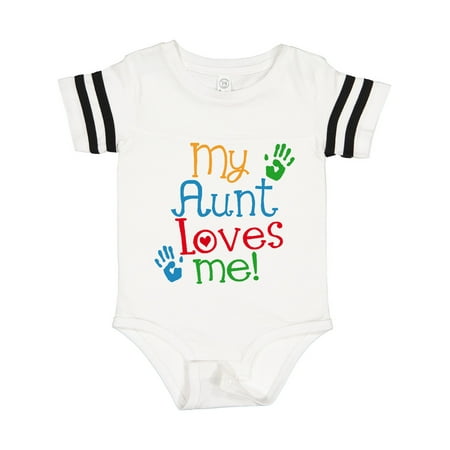 

Inktastic My Aunt Loves Me Outfit Gift Baby Boy or Baby Girl Bodysuit