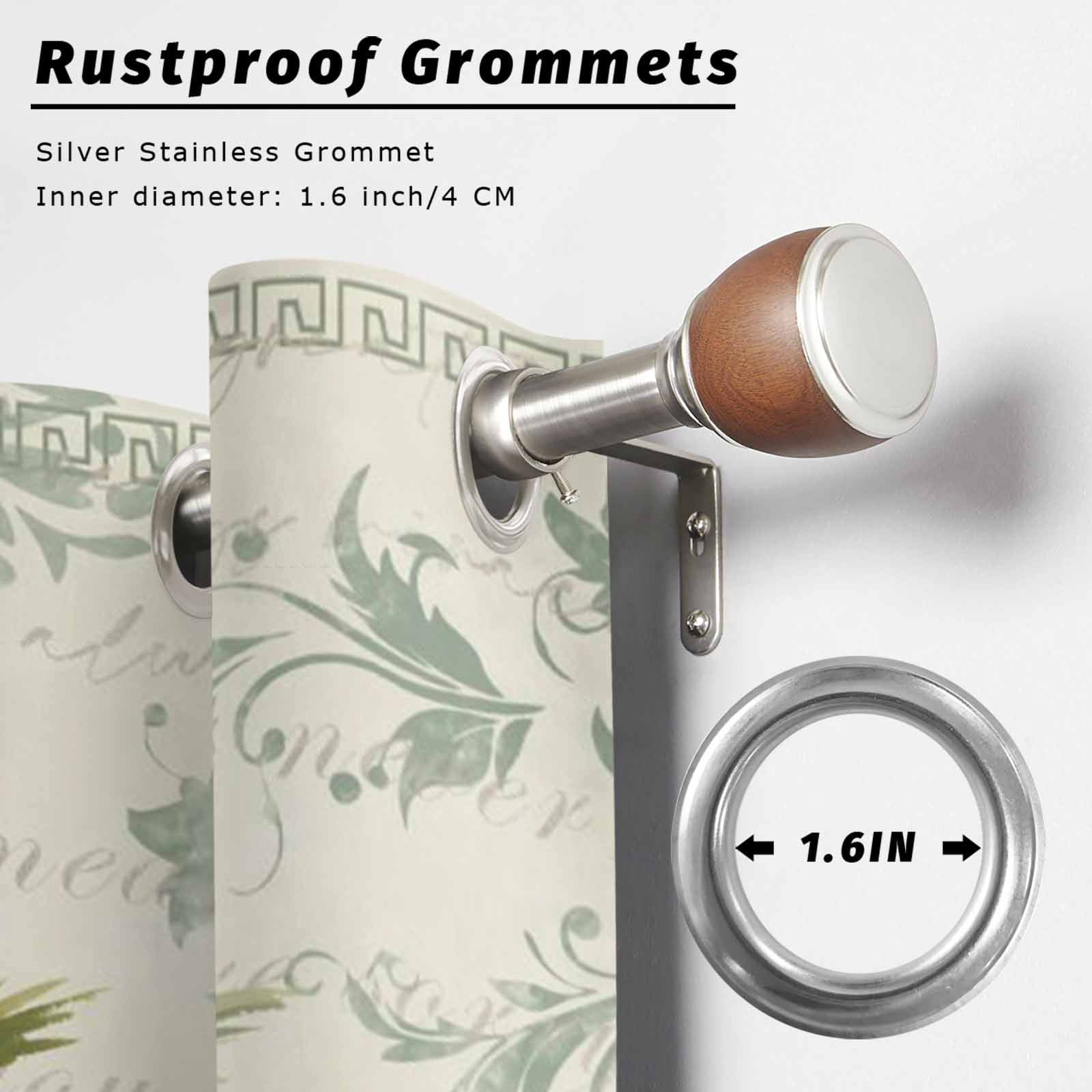 Palm Tree Outdoor Curtains for Patio, Summer Island Plant Brown Boho Floral Sunshade Privacy Drapes Grommet Waterproof Outside Curtains for Porch/Cabana/Balcony 54"x 108", 1 Panel