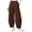 Brown, variant on Womens Wide Leg Pants Ankle Palazzo Fleece Harem Barrel Sweatpants High Waisted Baggy Sweatpants with Pockets,Casual Lounge Flowy Pants,Lounge Cropped Trousers,Fall Outfits for Women