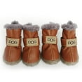 thumbnail image 2 of 4 Pieces of Warm and Snow Waterproof Pet Shoes in Winter, Suitable for Small and Medium-sized Dogs and Cats in Rainy and Snowy Days, Super Warm Leather Waterproof Pet Shoes, 2 of 6