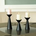 thumbnail image 5 of Black Candle Holders Set of 3 - Metal Candle Holders for Pillar Candles - 3 Pillar Candle Holder Centerpiece - Pillar Candle Holders for Table - Black Candle Holder Set Candle Stands Decorative, 5 of 6