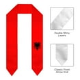 thumbnail image 2 of Graduation Sash Albania Flag scarf Shawl Stole Sapphire Blue with Star Stripe Bachelor Gown Accessory Ribbon 180*14cm, 2 of 7