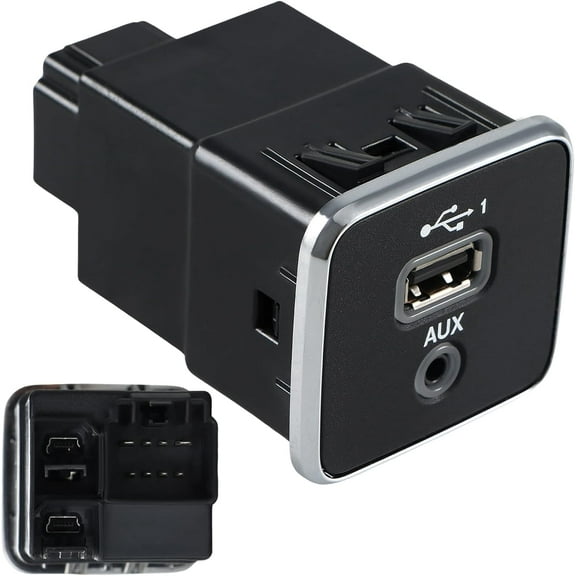 Front Center Console USB AUX Charging Port Fit for 19-20 Jeep Cherokee 19-20 Replace#: 5XG28DX9AD 5XG28DX9AC