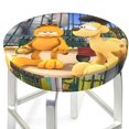 thumbnail image 3 of Naloa Garfield Housse de Coussin de Tabouret Rond Imprimé 12-14 Pouces, Convient aux Chaises de Cuisine, Bureau, Restaurant-14 Pouces, 3 of 7