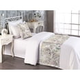 thumbnail image 2 of Spring Bed Runner Set, Blooming Nature Branches Leaves and Roses with Bees in Vintage Watercolor, Decorative Bedding Scarf & a Pillow Sham for Hotels Homes, Twin, Pale Tan Sage Green, by Ambesonne, 2 of 3