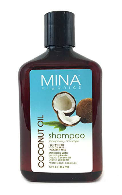 Mina Organics Coconut Oil Moisturizing Shampoo 12oz - Walmart.com