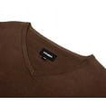 thumbnail image 4 of Krumba Mens Big Tall Sweater Cotton Oversized Long Sleeve Kintted Light Causal Plus Pullovers Chocolate 6XL, 4 of 10