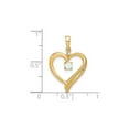 thumbnail image 2 of Lab-Created 3mm White Opal Heart Pendant Necklace in 14K Yellow Gold with Chain for Women, 2 of 5