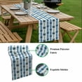 thumbnail image 5 of Palm Tree Striped Table Runner - 120 Inch Long, Kitchen Dining Table Runner Dresser Scarves, Summer Tropical Plant Blue Green Lines Farmhouse Decor for Coffee Tables Wedding Party Banquet, 5 of 8